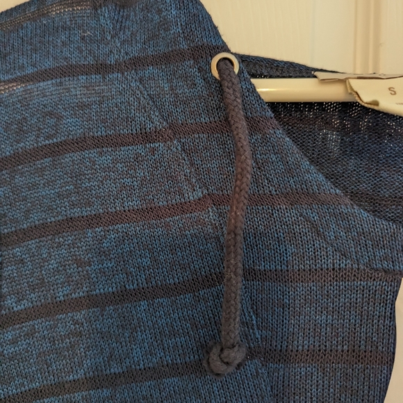 NWT | LOFT | Striped Hooded Sweater | Blue | S - Picture 4 of 7